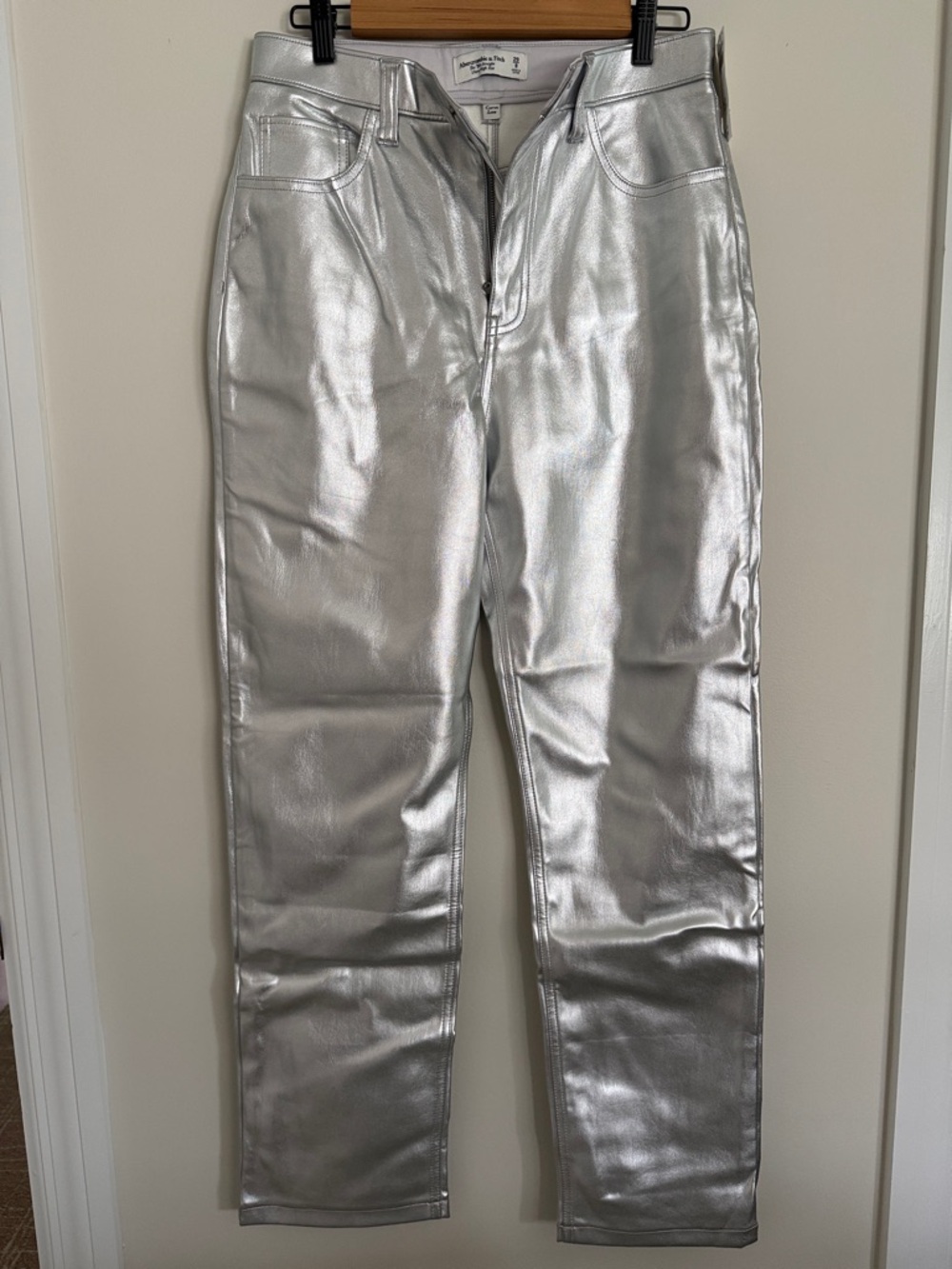 Abercrombie & Fitch Silver Straight Leg Pants